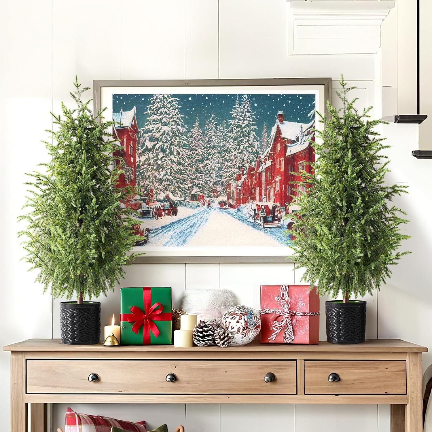 Christmas Tree 3FT Artificial Desktop Xmas Tree for Holiday Decor 160 Branch Tips,Green