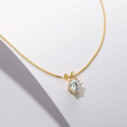 Luxury Solitaire Moissanite Necklace (FREE Earrings included)