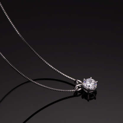 Luxury Solitaire Moissanite Necklace (FREE Earrings included)