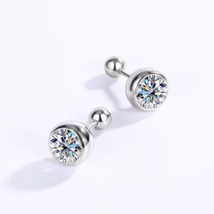 Classic Round Moissanite Earrings