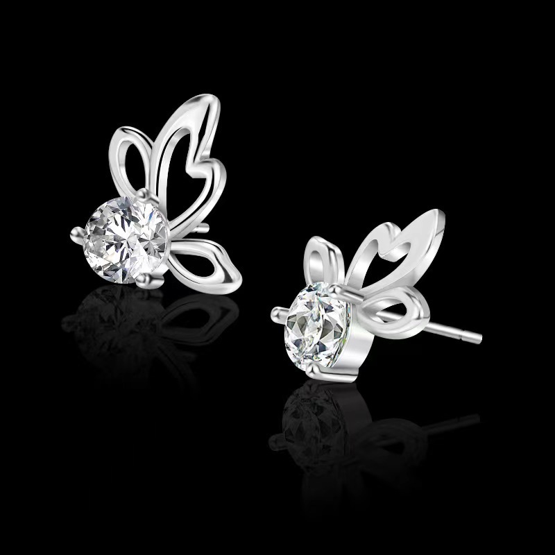 Butterfly-Inspired Moissanite Earrings