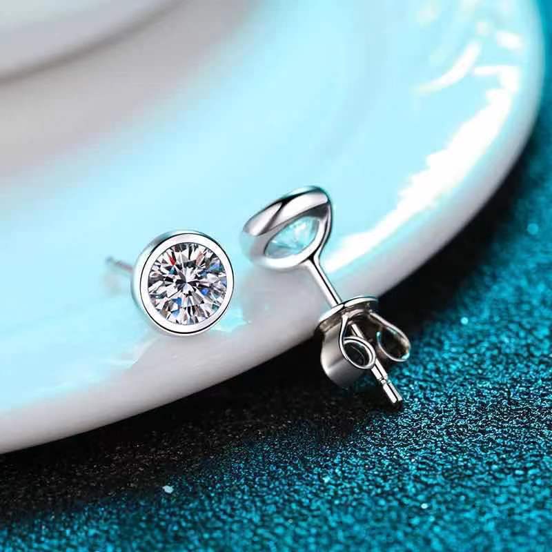 Classic Round Moissanite Earrings