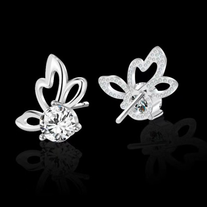 Butterfly-Inspired Moissanite Earrings