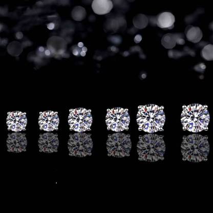 Classic Four-Prong Moissanite Earrings
