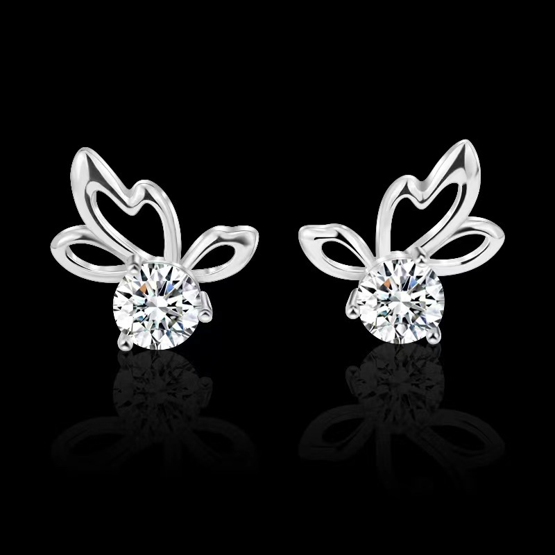 Butterfly-Inspired Moissanite Earrings