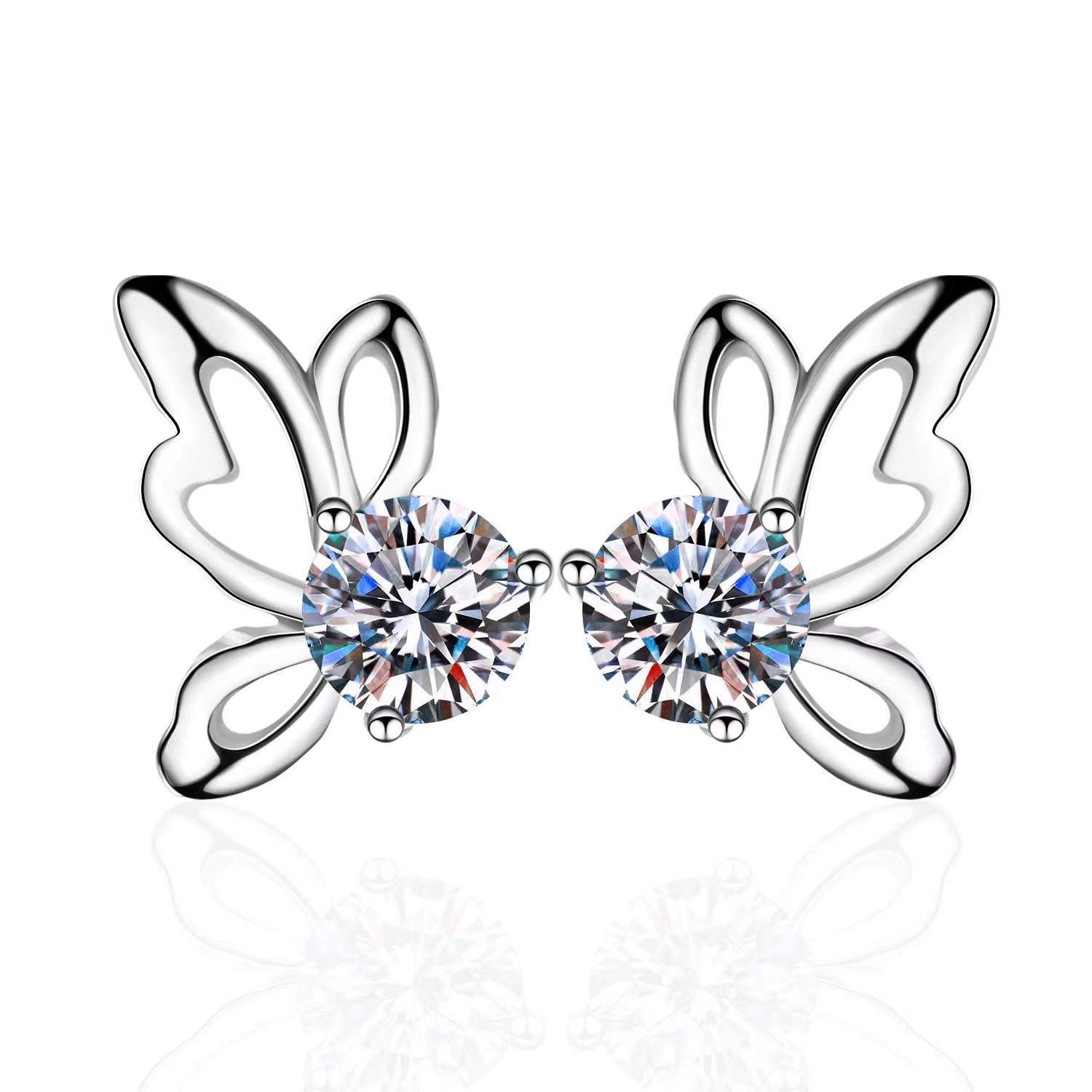 Butterfly-Inspired Moissanite Earrings