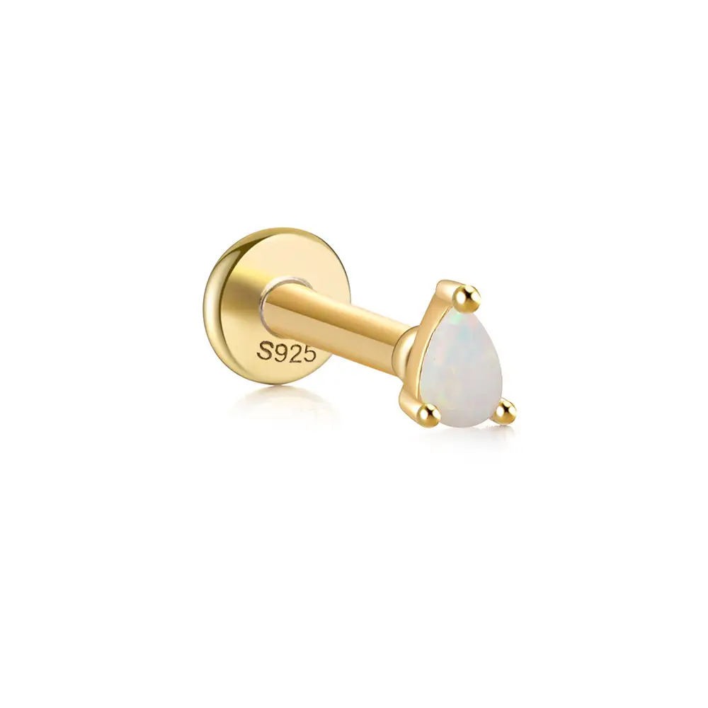 Teardrop Opal Flatback Earring