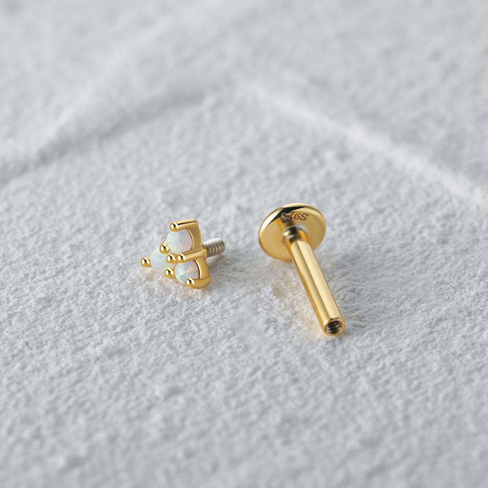 Trio Opal Flatback Earring