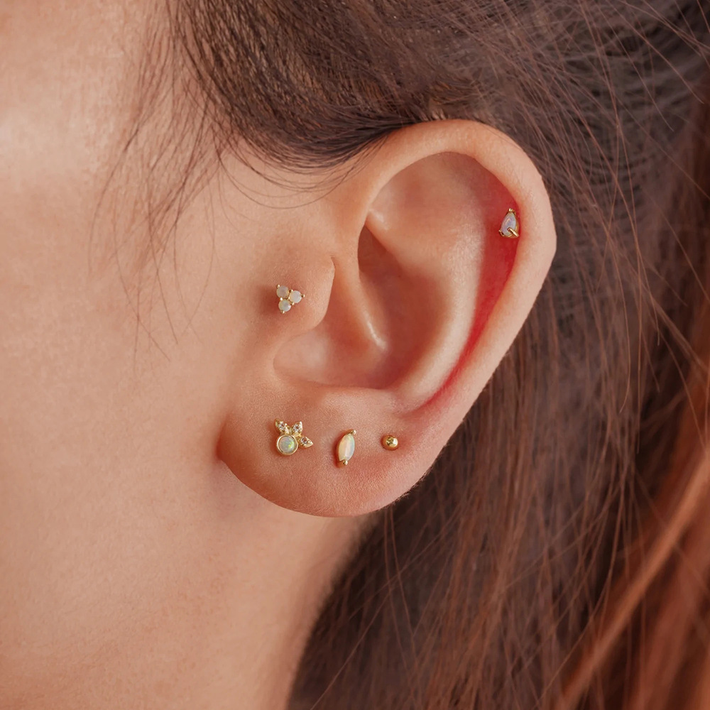Marquise Opal Flatback Earring