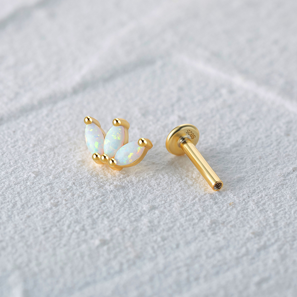 Marquise Trio OpalFlatback Earring