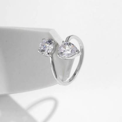 Unique Pear-Cut Moissanite Ring