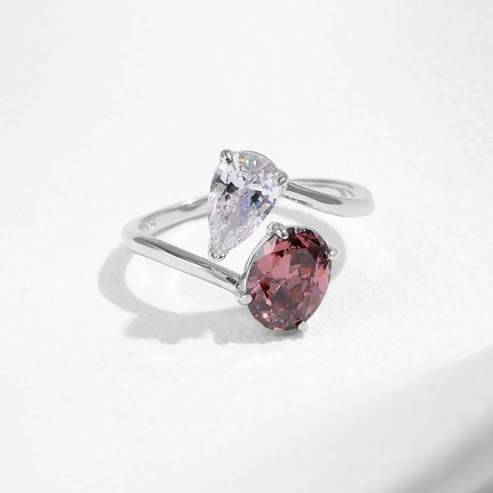 Unique Pear-Cut Moissanite Ring