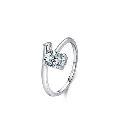 Unique Oval Moissanite Ring