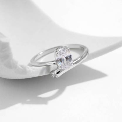 Unique Oval Moissanite Ring