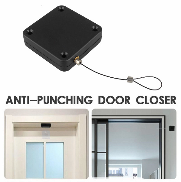 Automatic Door Closer No Drilling Required - Easy Installation for Home/Office