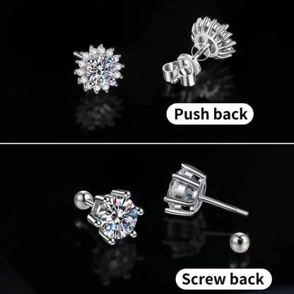 Classic Four-Prong Moissanite Earrings