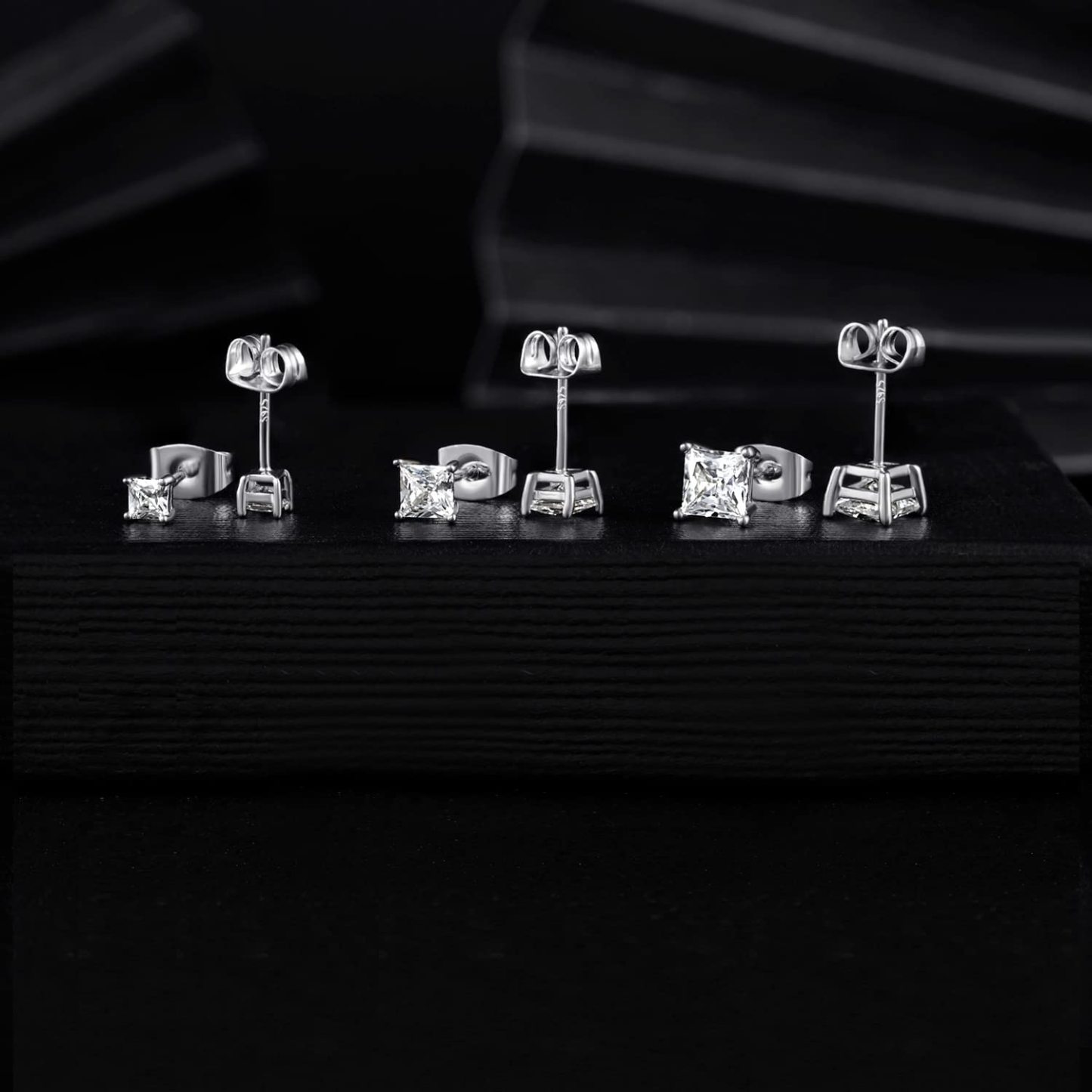 🔥Mother's Day Promotion!🔥Princess Cut Moissanite Stud Earrings