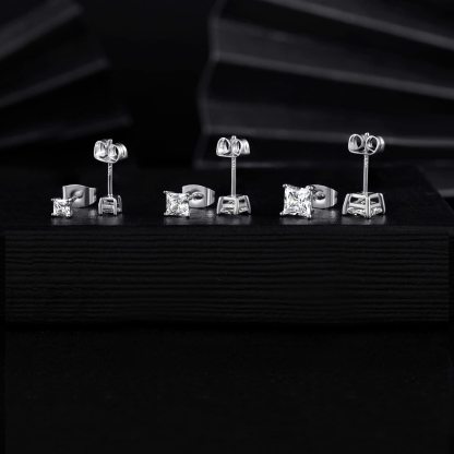 🔥Mother's Day Promotion!🔥Princess Cut Moissanite Stud Earrings