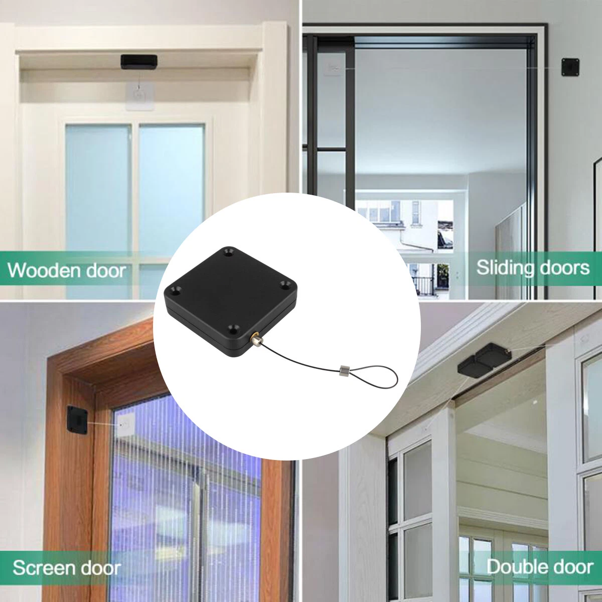 Automatic Door Closer No Drilling Required - Easy Installation for Home/Office