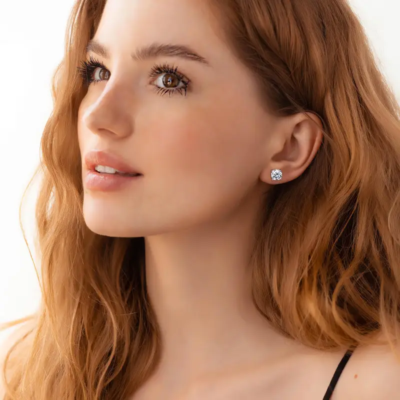 🔥Hot Sale 64% OFF🔥Brilliant 4-Prong Moissanite Stud Earrings