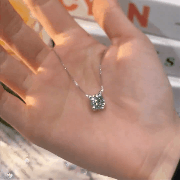 Moissanite Necklace in 925 Sterling Silver