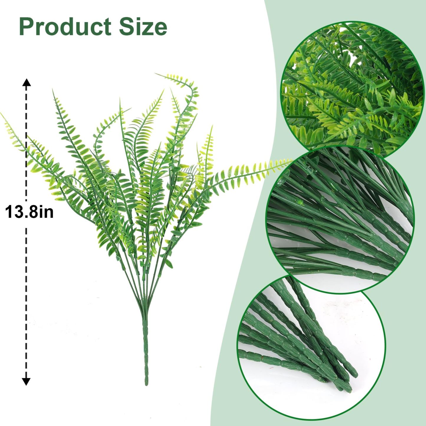 Artificial Outdoor Plants Fake Boston Fern Stems