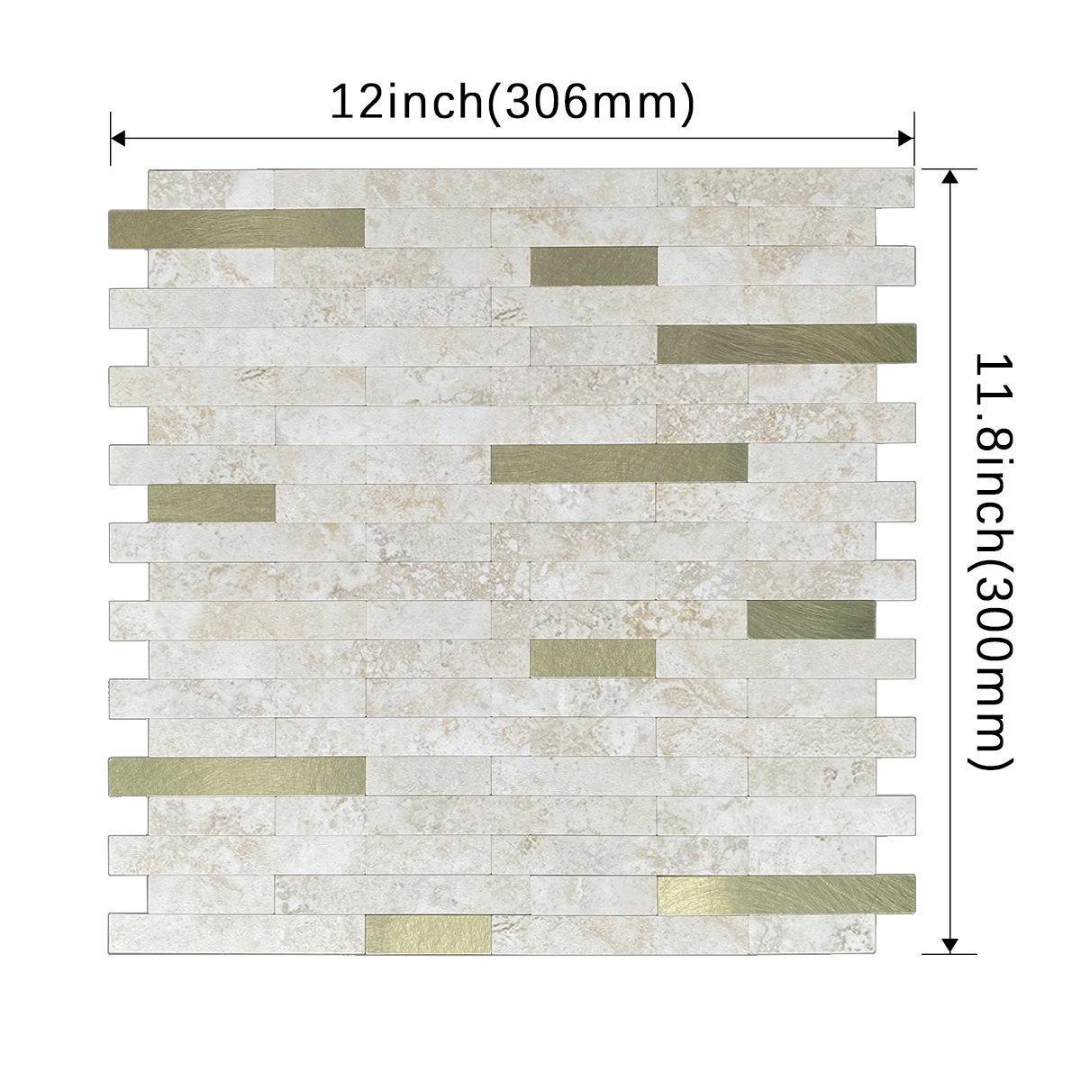 Peel & Stick Backsplash Linear Blend Tile