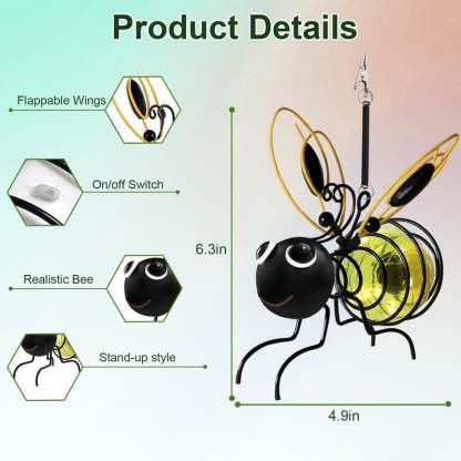 🐝Outdoor Hanging Solar Bee Light - Perfect gift for plant lovers moms or literally anyone who smiles ❤