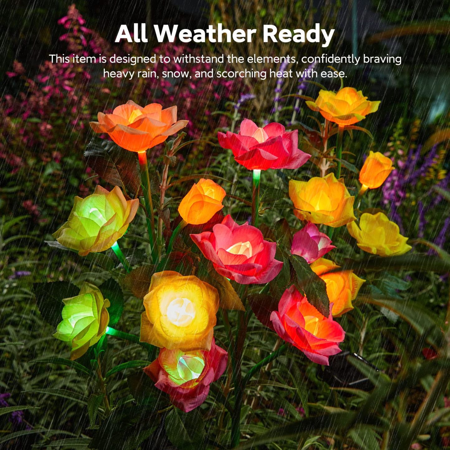 🔥Hot Sale-50% OFF🔥Outdoor Solar Rose Light 🌷