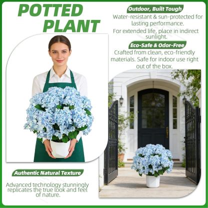💥Last Day 70% OFF💐Artificial Outdoor Hydrangea Flowers - UV resistant, Waterproof, Windproof