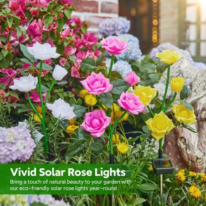 🔥Hot Sale-50% OFF🔥Outdoor Solar Rose Light 🌷