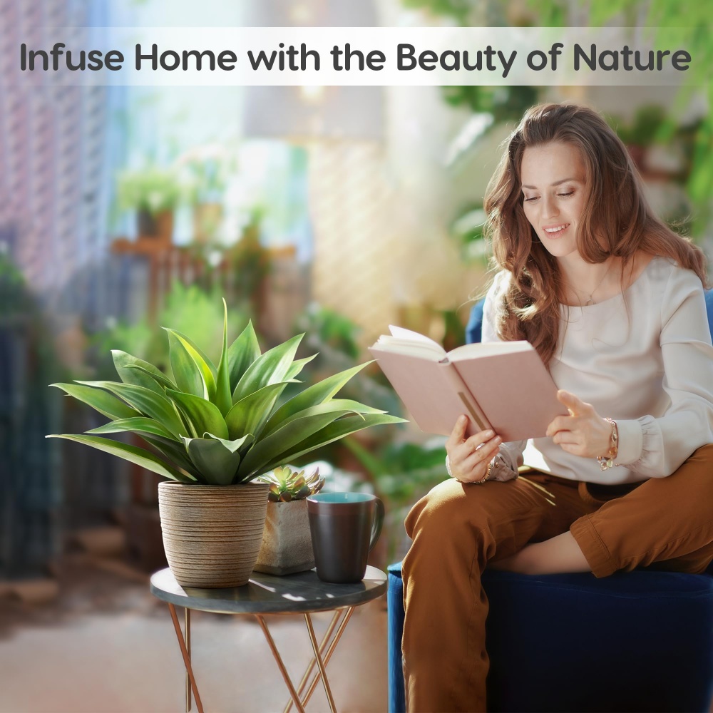 Artificial Agave Plants for Decor - UV resistant, Waterproof, Windproof