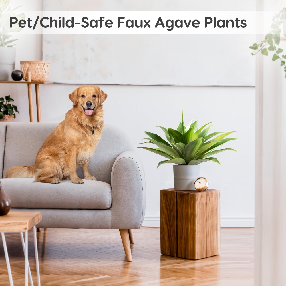 Artificial Agave Plants for Decor - UV resistant, Waterproof, Windproof