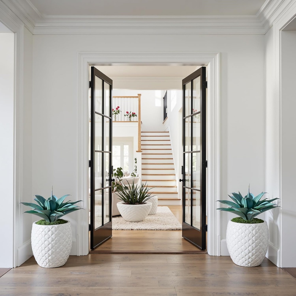 Artificial Agave Plants for Decor - UV resistant, Waterproof, Windproof