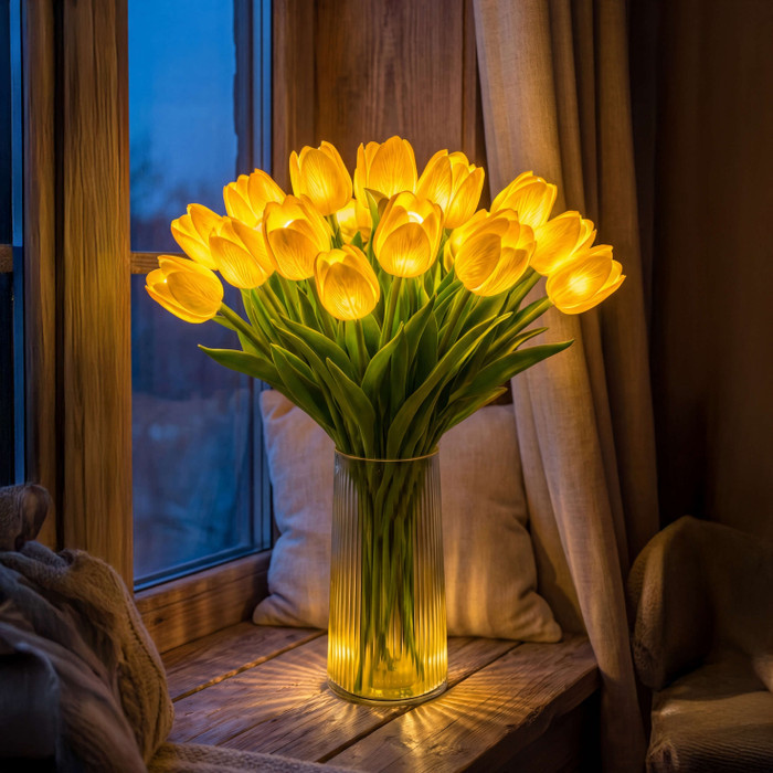 Soft Yellow tulip light