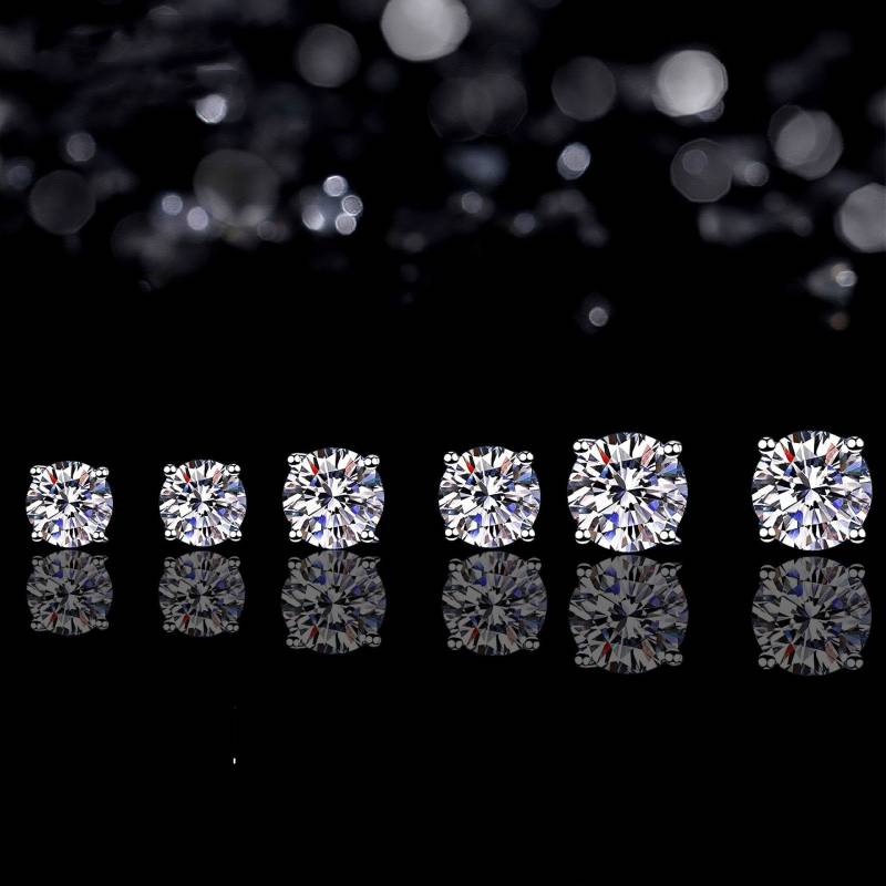 Classic Four-Prong Moissanite Earrings