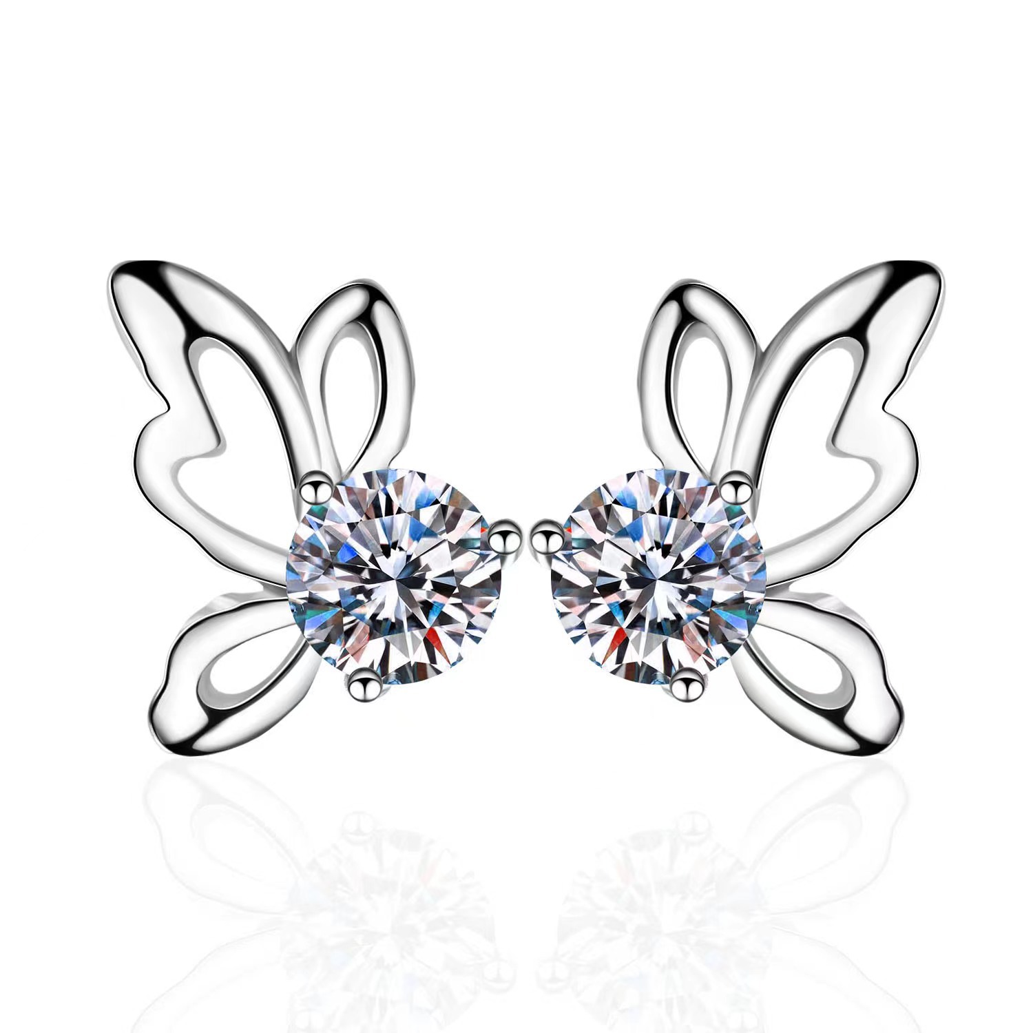 Butterfly-Inspired Moissanite Earrings