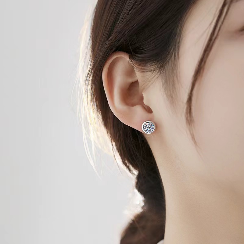 Classic Round Moissanite Earrings