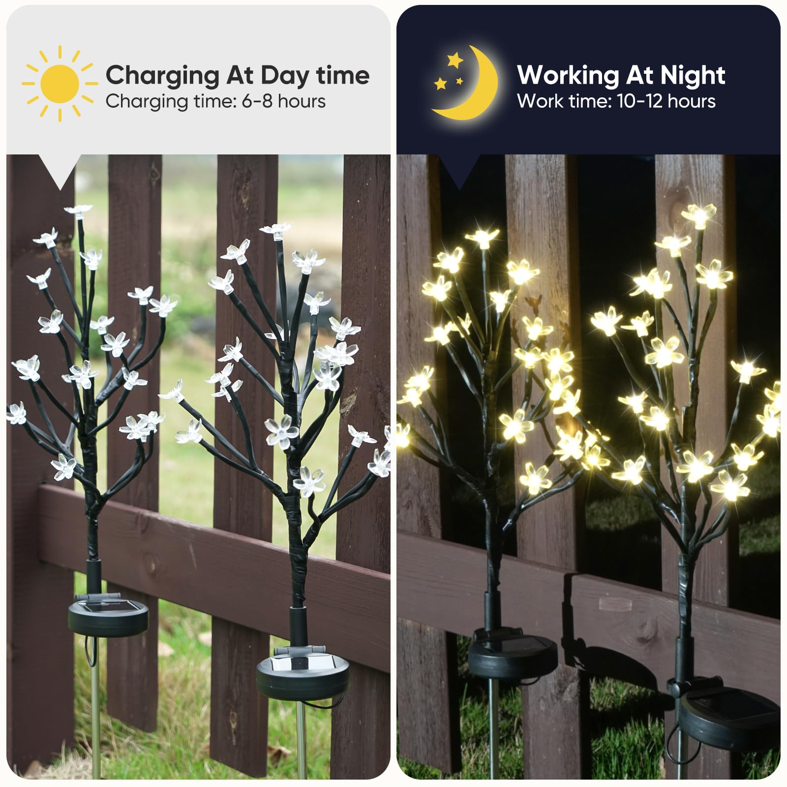 🔥Last Day 60% OFF🔥Outdoor Waterproof Cherry Blossom Solar Garden Lights