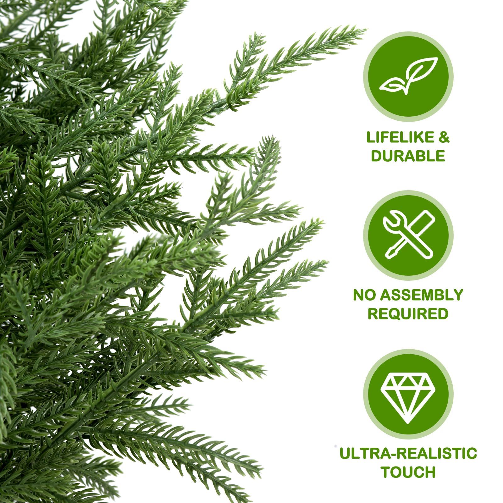🎄Real Touch Norfolk Pine Topiary Trees for Front Porch Decor