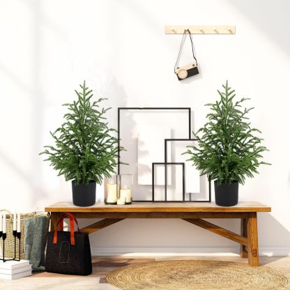 🎄Real Touch Norfolk Pine Topiary Trees for Front Porch Decor