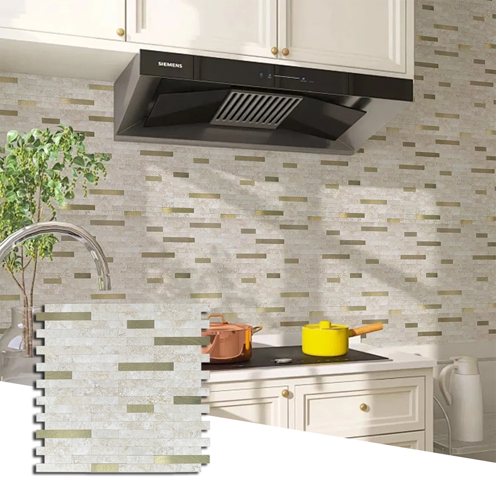 Peel & Stick Backsplash Linear Blend Tile
