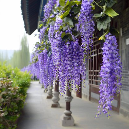 💥$1.99 ONLY TODAY🌸No Maintenance, Pruning or Watering! UV Resistant Lifelike Artificial Wisteria Flower