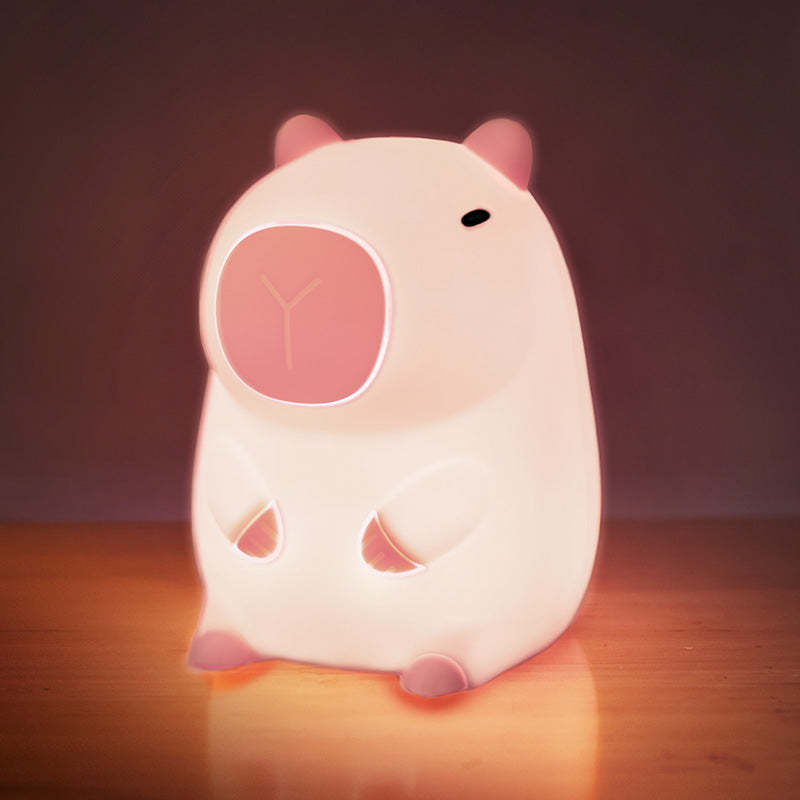 Limited💓 Pink Capybara Squishy Night Light - Perfect Gift for Kids and Girls