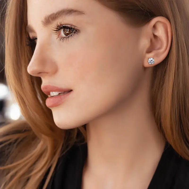 🔥Hot Sale 64% OFF🔥Brilliant 4-Prong Moissanite Stud Earrings
