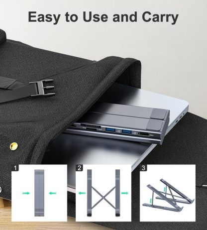 📢📢50% OFF !! 🏠💻 8-in-1 USB-C Laptop Stand — One Sleek Hub, Endless Productivity ✨