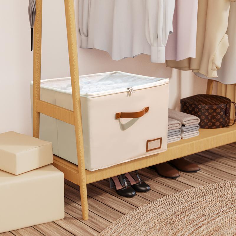 🔥50%OFF🔥👟Space-Saving Fabric Shoe Storage Box with Clear Lid