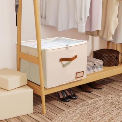 🔥50%OFF🔥👟Space-Saving Fabric Shoe Storage Box with Clear Lid