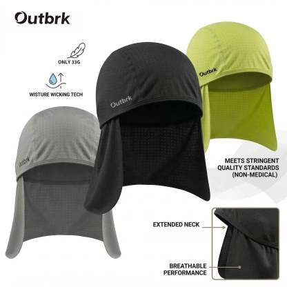 🔥50%OFF🔥Quick-Dry Cooling Skull Cap with Neck Shade, Sweat-Wicking Sun Protection Headwear for Fishing, Hiking & Outdoor Work