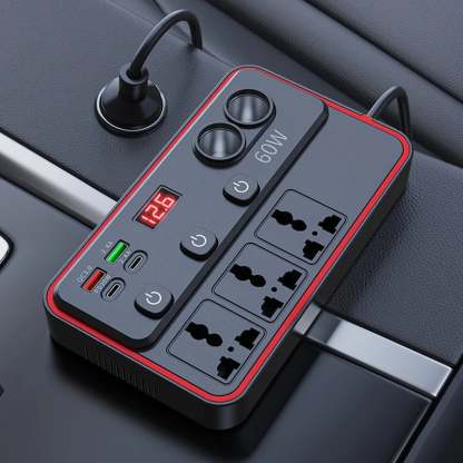 📢📢50% OFF !! Multifunctional Car Charger with AC Outlets & USB-VERSATILE CHARGING HUB